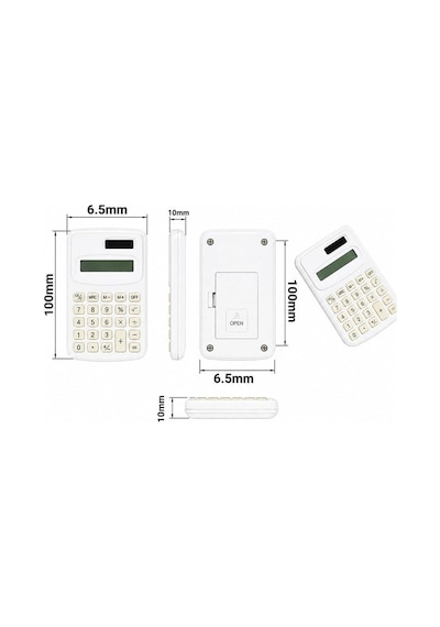 Pm-25423 Beyaz Mini Hesap Makinesi Çok Renkli
