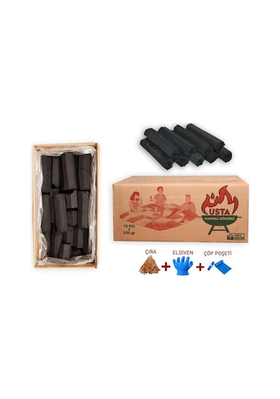 10 Kg Pres Briket Mangal Kömürü