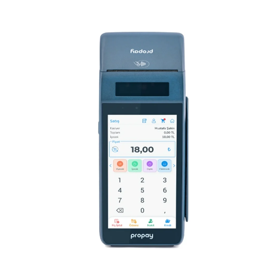 Propay P1000 Ecr Android Yazarkasa Pos Wifi + 4g Yeni Nesil Yazar Kasa Pos Silikon Kılıf