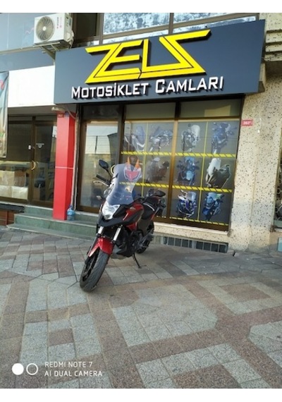 Zeus Motor 2012-2015 Honda Nc 750 X Uyumlu Uzun Ön Cam Açık Füme