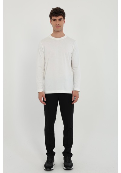 Dufy Erkek Slim Fit Siyah Örme Pantolon-25426