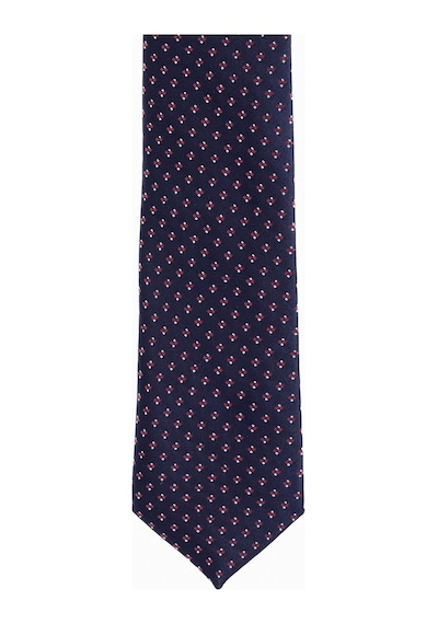 Süvari Lacivert Baskılı Kravat-33599 Lacivert