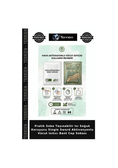 Pratik Soba Taşınabilir Isı Soğuk Koruyucu Single Sword Aktivasyonlu Vücut Isıtıcı Bant Cep Sobası Çok Renkli