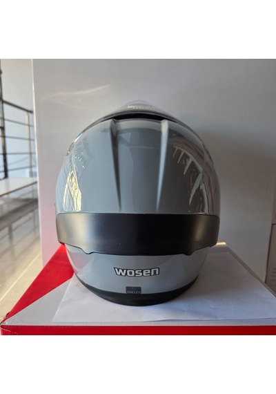 Çene Açılır Vizörlü Kask Wosen M Gri
