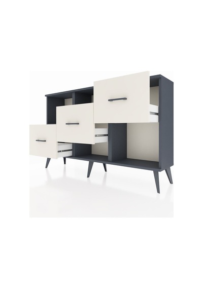 Arges Konsol 2 Raflı 3 Çekmeceli 132x30x83 Antrasit-antrasit/aytaşı Antrasit/aytaşı Arges Konsol 2 Raflı 3 Çekmeceli 132x30x83 Antrasit-antrasit/aytaşı Antrasit/aytaşı