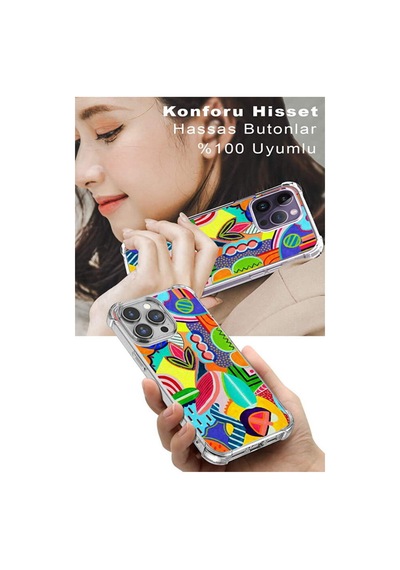 Samsung Galaxy S25 İle Uyumlu Retro Color 6 Tasarımlı Antişok Kılıf