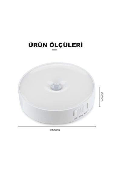 Dailylink Usb Şarjlı Gece Lambası Iki Renkli Pır Hareket Sensörlü