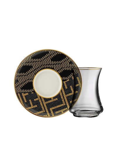 Sandro Moreno 1453 Kariye Line Gold 12 Parça 6 Kişilik Çay Seti 110 Ml Renkli