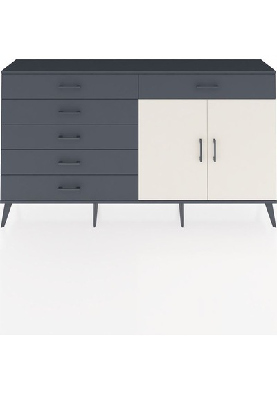 Arges Konsol Tek Raflı 6 Çekmeceli 2 Kapaklı 176x30x99 Antrasit-a Antrasit-aytaşı/antrasit Arges Konsol Tek Raflı 6 Çekmeceli 2 Kapaklı 176x30x99 Antrasit-a Antrasit-aytaşı/antrasit