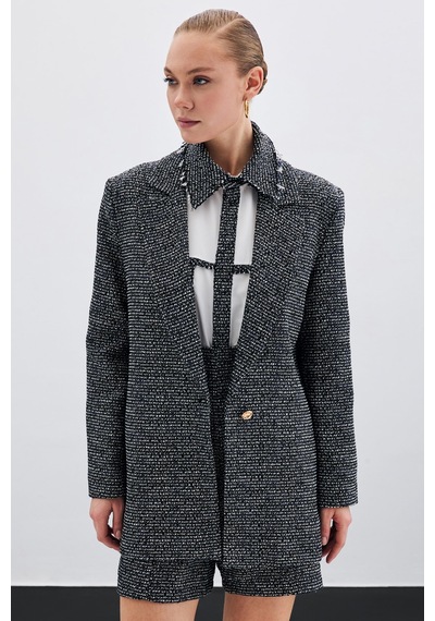 Sateen Klasik Tüvit Ceket - Sax Mavi-135432 Sax Mavi Saks Mavi Sateen Klasik Tüvit Ceket - Sax Mavi-135432 Sax Mavi Saks Mavi