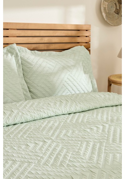 Kaşmir Home Essence Çift Kişilik Yatak Örtüsü Takımı Çağla Çağla Yeşili