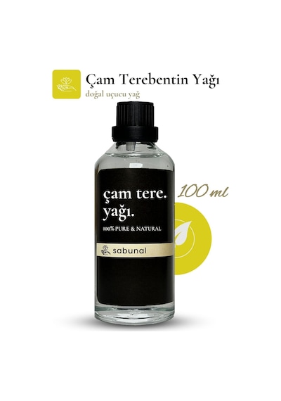 Sabunal Çam Terebentin Yağı 100 ML - Saç ve Cilt Bakımı - Aromaterapi Uçucu Yağ