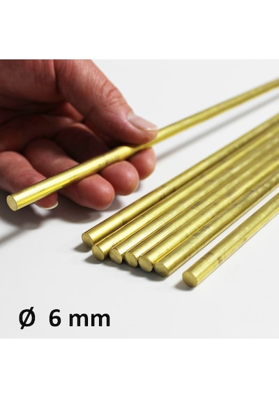 6 Mm Pirinç Çubuk Içi Dolu Yuvarlak Mil Saf 437196904