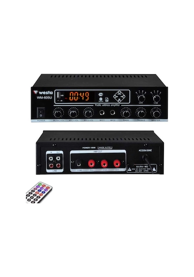 Westa WM-605U Trafolu 100 W Çift Bölgeli Amfi