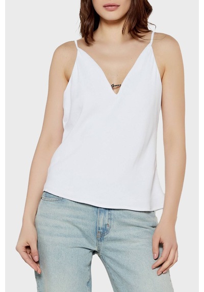 Guess Bayan Top W5gh58 Wgld2 G011 Beyaz Beyaz