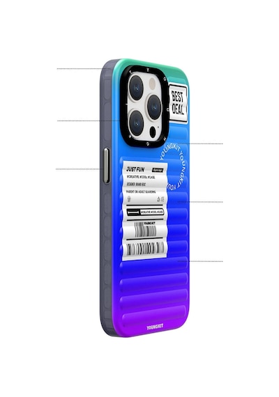 Apple Uyumlu iPhone 15 Pro Kılıf Youngkit The Secret Color Serisi Kapak Mor