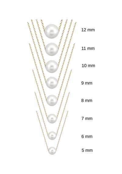 Zincir İnci Kolye 5 Mm Sarı
