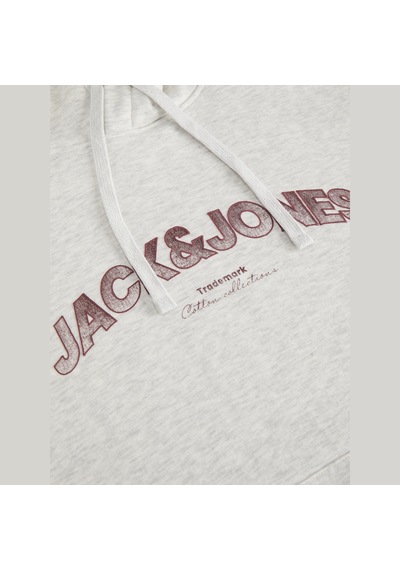 Jack & Jones Erkek Regular Fit Gögüs Baskili Sweatshirt - Avery - 12298451 Beyaz Melanj