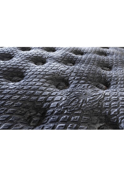 Mu&bah Gri Ultra Ortopedik Hilal Pedli Paket Yaylı Tavşan Tüyü Kumaş Yatak 160x200