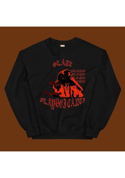 Startmore Slatted Playboi Carti Sweatshirt Beyaz Siyah