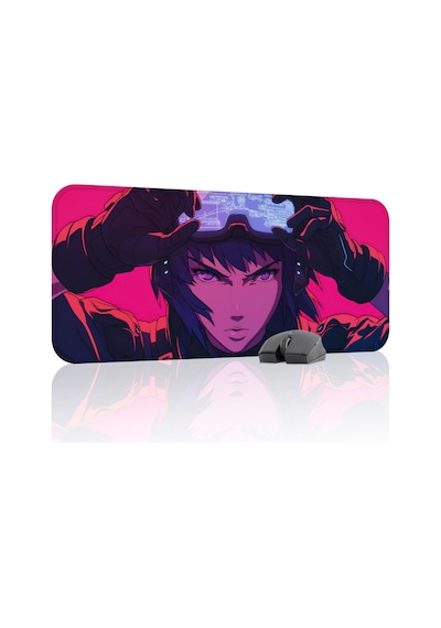 Ghost İn The Shell Kaymaz Dikişli Kauçuk Oyuncu Mousepad V3 - 70x30 Xl Gaming Mouse Pad Fare Altlığı