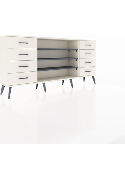 Arges Konsol 3 Raflı 8 Çekmeceli 176x30x83 Aytaşı-antrasit/aytaşı Antrasit/aytaşı Arges Konsol 3 Raflı 8 Çekmeceli 176x30x83 Aytaşı-antrasit/aytaşı Antrasit/aytaşı