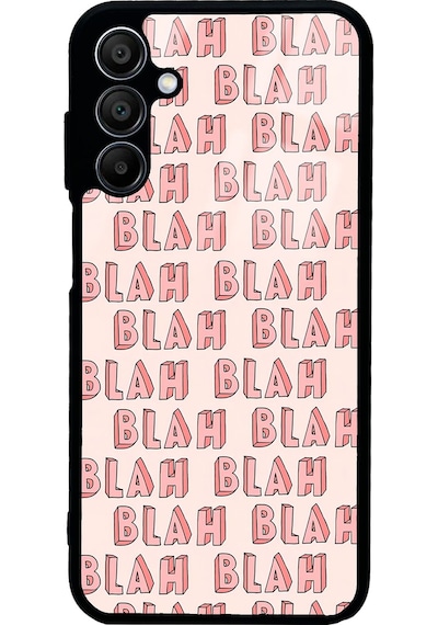 Samsung Uyumlu A15 Blah Blah Tasarımlı Glossy Telefon Kılıfı Çok Renkli