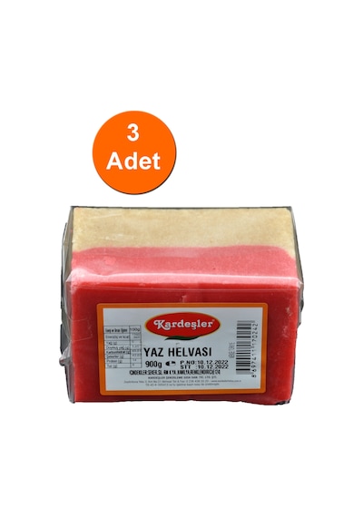 Kardeşler Kırmızı Yaz Helvası 3 x 900 G