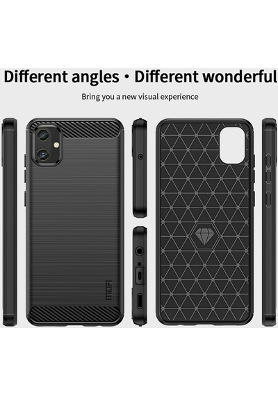 Samsung Galaxy A05 4g Tpu Kılıf Karbon Fiber Doku Telefon Kılıfı Mofı Jk Tpu Serisi-1 Mavi