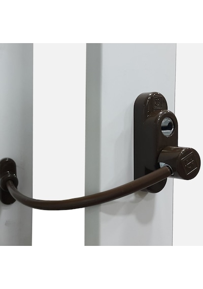 Home Puzzle Çelik Halatlı Pencere Kilidi Kahverengi 2'li Avantaj Paketi Mıchu
