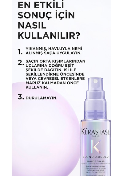 Kerastase Blond Absolu Blonde Guard Sarı Saçlar Için Koruyucu Nemlendirici Durulanmayan Bakım Spreyi 45ml