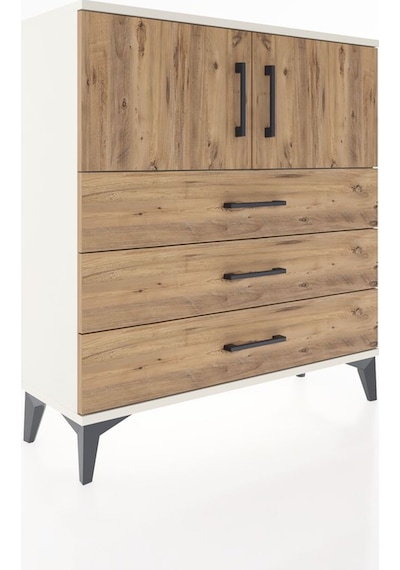 Arges Şifonyer 2 Raflı 3 Çekmeceli 2 Kapaklı 88x30x96 Aytaşı-çam Aytaşı