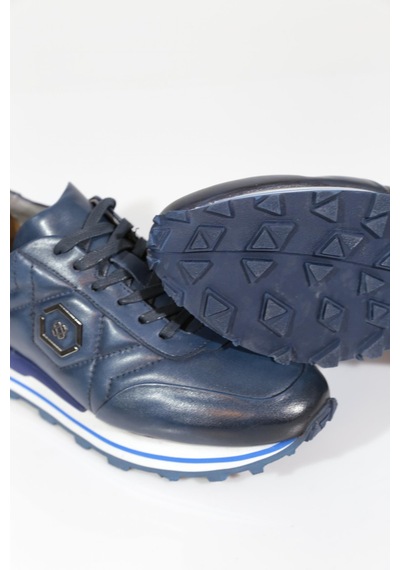 Dgn 6275 Erkek Bağcikli Sneakers Ayakkabi Lacivert