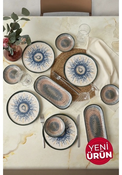 Keramika Hydra Kahvaltı Takımı 10 Parça 4 Kişilik 21286 Çok Renkli