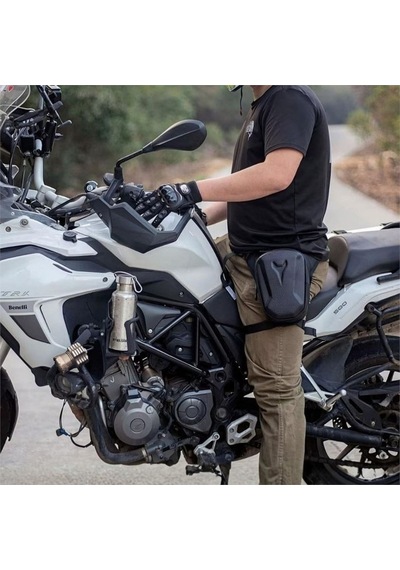 Newish Polo Motosiklet Kurye Su Geçirmez Bel Bacak Omuz Çanta Siyah