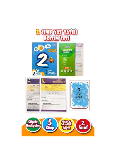 2.sınıf Tüm Dersler Eğlenceli Eğitici Tatil Kitabı Ve Tekrar Seti - 5 Kitap