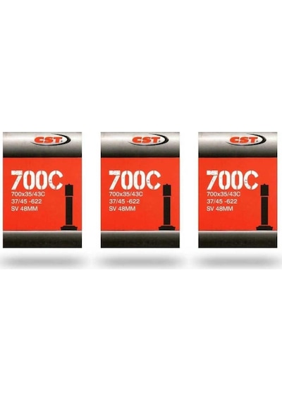 Cst 700x35-43 Oto Sibop 48mm 3lü Bisiklet İç Lastik Seti