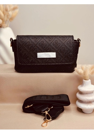 Mila Mini Siyah İşlemeli Çanta Çok Renkli