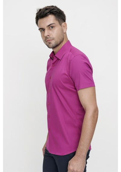 Efor G 1474 Slim Fit Fuşya Spor Gömlek Fuşya