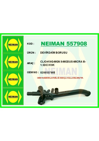 Bescher Devirdaim Borusu Clıo-kng-mgn Iı-modus-mıcra Iıı-1.5dcı K9k Neıman 557908 8200557908