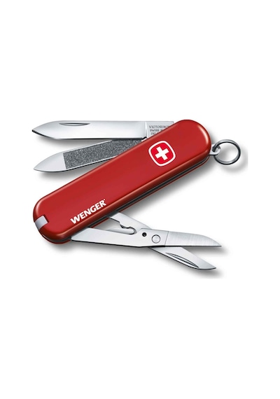 Victorinox Wenger 0.6423.91 Kırmızı İsviçre Kamp Çakısı 65mm 7f Kırmızı