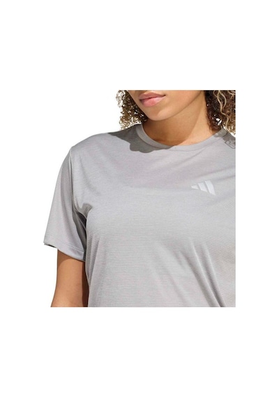 Adidas Running Essentials Kadın Gri Yuvarlak Yaka Tişört Gri