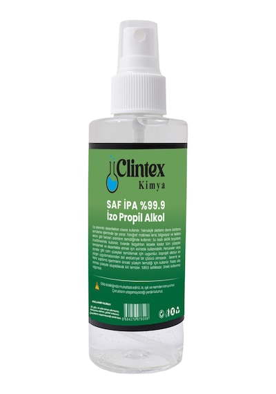 Clintex Kimya Saf Ipa %99.9 Izopropil Alkol Yüzey Temizleyici 200 Ml