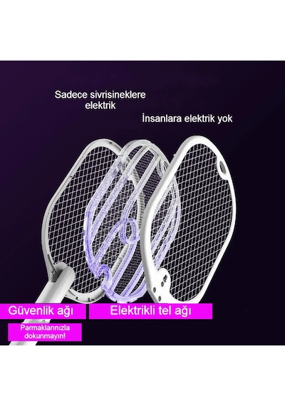 Güvenli Elektrikli Sivrisinek Kovucu Usb Şarjlı 3 Katmanlı Koruma Ve Yüksek Gerilim Teknolojisi