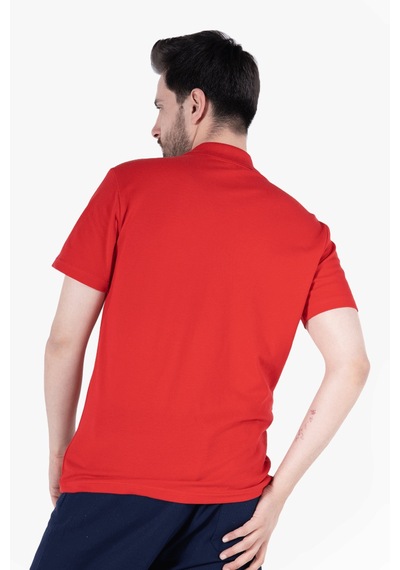 Yıldırımlar Polo Yaka T-shirt %100 Pamuk Cepli Kırmızı