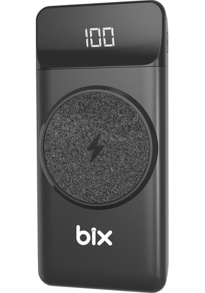 Bix Pb102 10000 Mah Usb Pd Qc 4.0 Kablosuz Şarj Powerbank Siyah