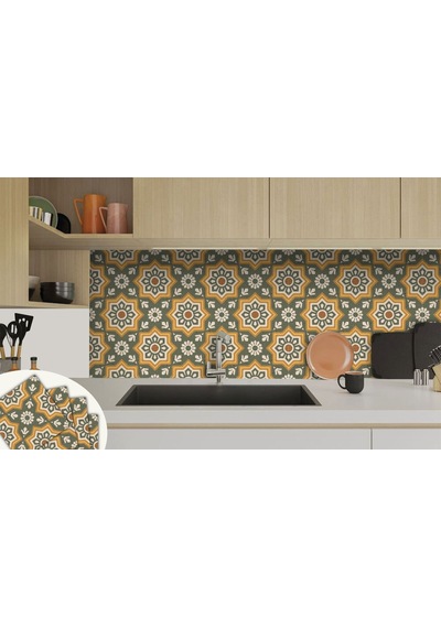 Tink Kendinden Yapışkanlı Fayans Kaplama Yeşil Metraj Desenli 30x30 Cm 33 Adet 3 M²
