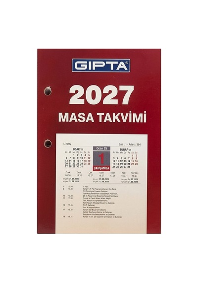 Gıpta 10x13 Masa Takvimi 365 Ve Altlığı