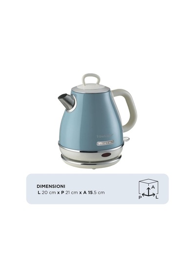 Ariete Vintage Elektrikli Su Isıtıcı 1 Litre Mavi 2868/05 - Pasla