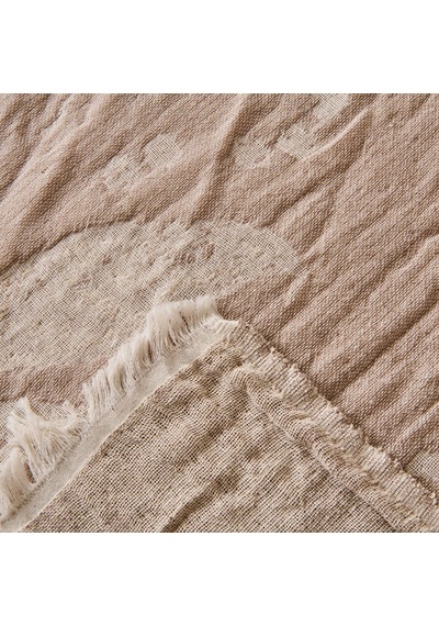 Soft Palmyra Çift Kişilik Müslin Pike - Bej - 230x240 Cm Renkli